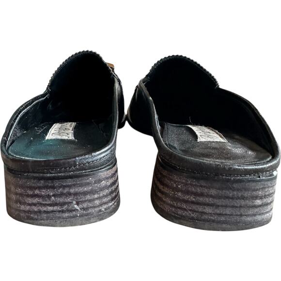 VTG Brighton Jody Croc Embossed Leather Loafer Mule Womens 8 Italy Luxury Travel - Picture 2 of 10